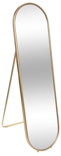 Velké stojací zrcadlo EDI se zlatým rámem, 43,5 x 160 cm