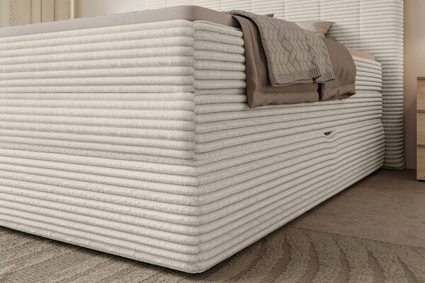 POSTEL BOXSPRING, 180/200 cm, béžová Esposa - Postele s úložným prostorem