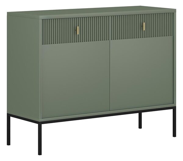 Komoda SUE 104x83x39 cm zelená/černá