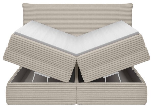 POSTEL BOXSPRING, 180/200 cm, béžová Esposa - Postele s úložným prostorem