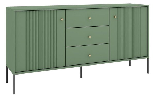 Komoda LUE 155x79x39 cm zelená/černá