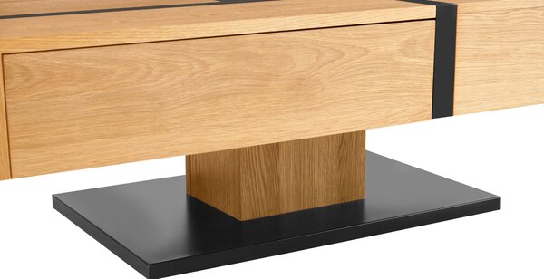 KONFERENČNÍ STOLEK, černá, barvy dubu, dřevo, kov, kompozitní dřevo, 120/65/40 cm Livetastic - Konferenční stolky, Online Only