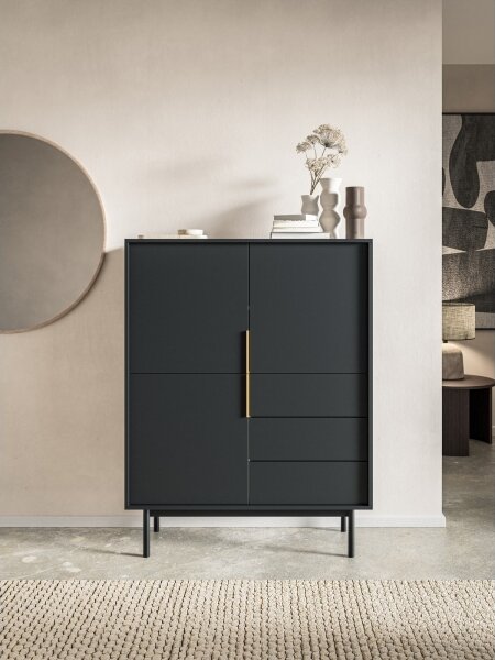Komoda ELI 104x140x39 cm černá