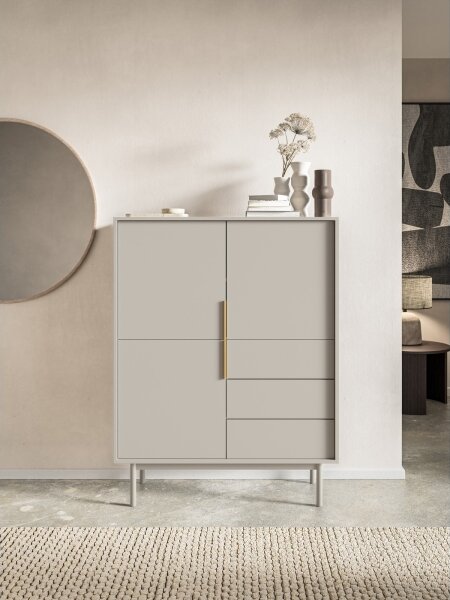 Komoda ELI 104x140x39 cm béžová
