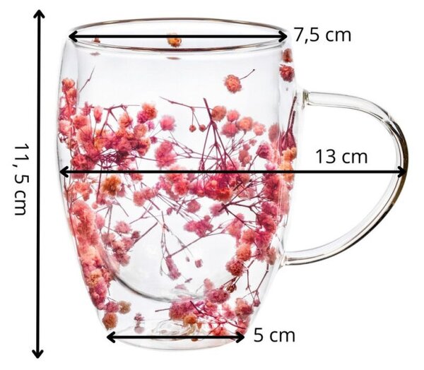 Skleněný hrnek na kávu 300 ml SPRINGOS HA7574