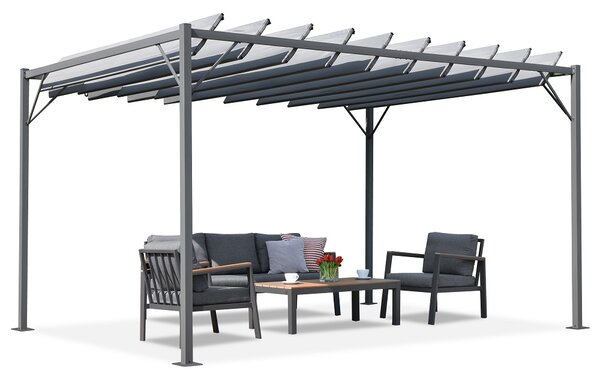 Antracitová terasová pergola Malaga 3x4m Garden Point