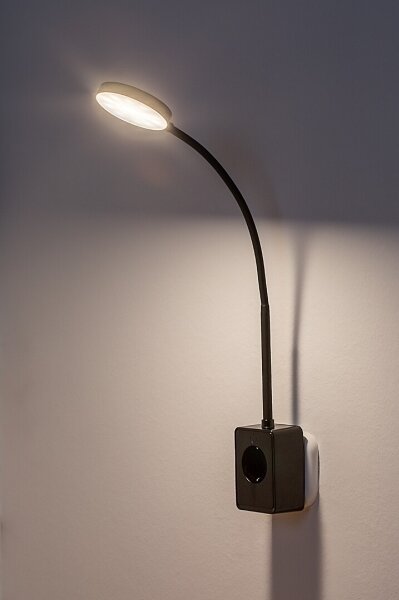 Rabalux 71284 - LED Stmív. nástěnná lampa TIVRO 4W/230V s USB do zásuvky černá