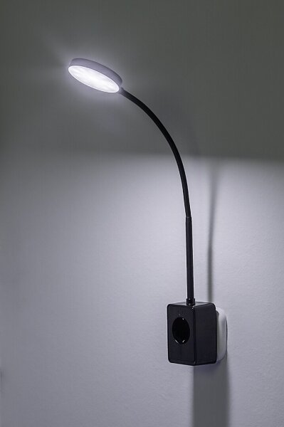 Rabalux 71284 - LED Stmív. nástěnná lampa TIVRO 4W/230V s USB do zásuvky černá