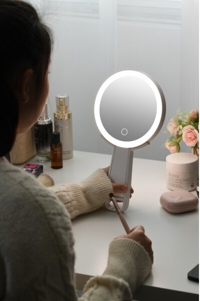 Immax 09103L - LED+CCT Stmívatelné kosmetické zrcátko SWEET LED/3W/5V bílá