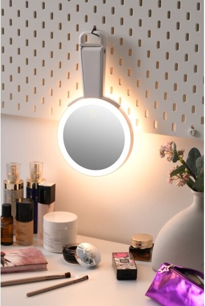 Immax 09103L - LED+CCT Stmívatelné kosmetické zrcátko SWEET LED/3W/5V bílá