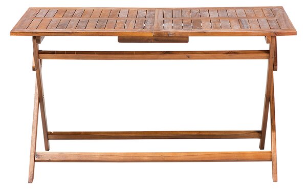 Zahradní jídelní stůl CENTO 140 cm 75 cm Akáciové dřevo Hnědá
