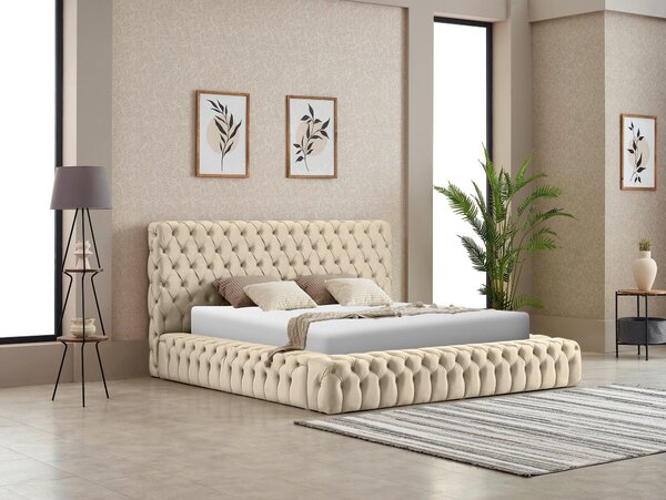 ČALOUNĚNÁ POSTEL, 180/200 cm, přírodní barvy Livetastic - Postele s úložným prostorem, Online Only