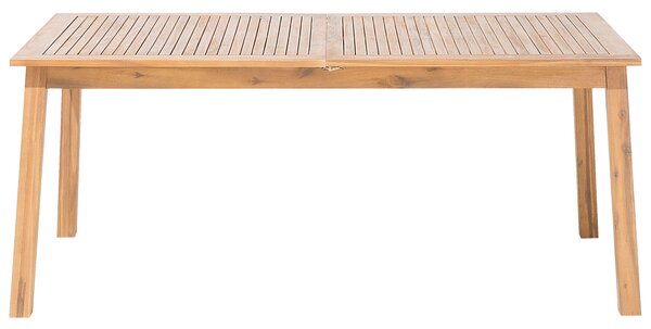 Rozkládací zahradní jídelní stůl CESANA 180/240 cm 100 cm Akáciové dřevo Světle hnědá