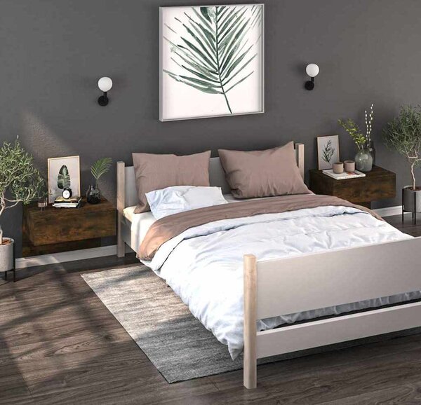 VidaXL Nástěnný noční stolek [810945] Barva: Černá
