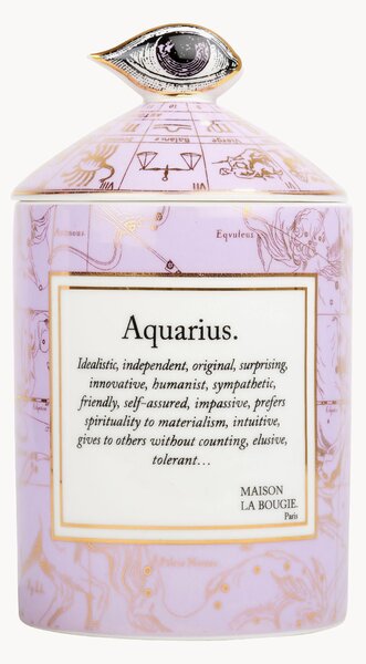 Ručně vyrobená vonná svíčka Aquarius (kadidlo & pačuli)