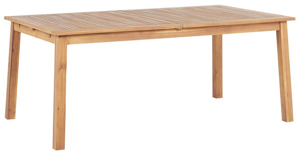 Rozkládací zahradní jídelní stůl CESANA 180/240 cm 100 cm Akáciové dřevo Světle hnědá