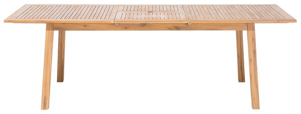 Rozkládací zahradní jídelní stůl CESANA 180/240 cm 100 cm Akáciové dřevo Světle hnědá