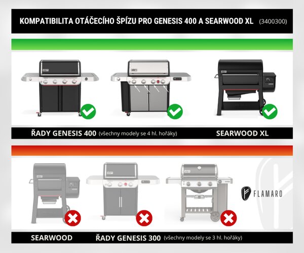 Weber Otáčecí špíz pro grily Genesis 400 a Searwood XL