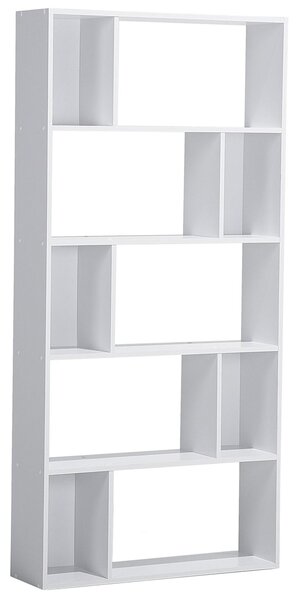 Knihovna s 5 policemi ORILLA 174 cm Bílá