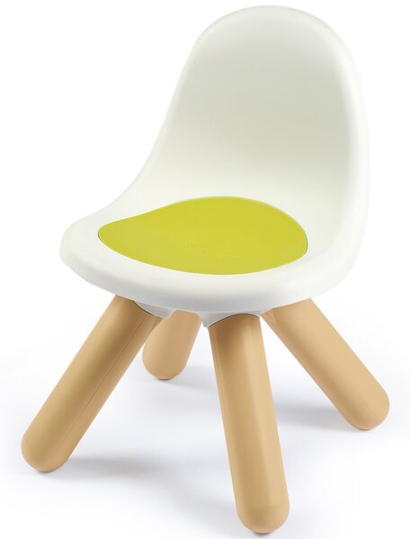 Dětská židle s opěradlem Smoby, bílá a zelená