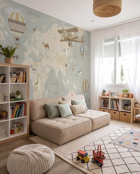 Fototapety Mapa s obrázky, Fototapety dětské, u36066d2 : uwalls.cz