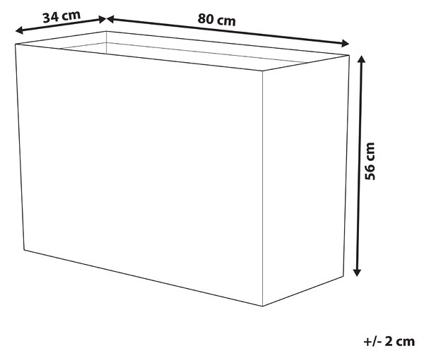 Květináč EDESSA 80 cm Tmavě hnědá