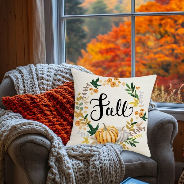 Povlak na polštář FALL 45x45 cm, krémový