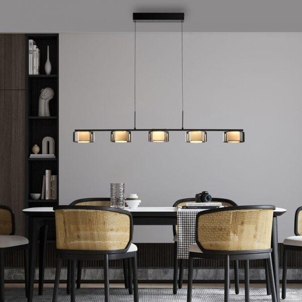 Paul Neuhaus Závěsné LED svítidlo RIKA, 42W, d. 119 cm, 3000K stmívatelné
