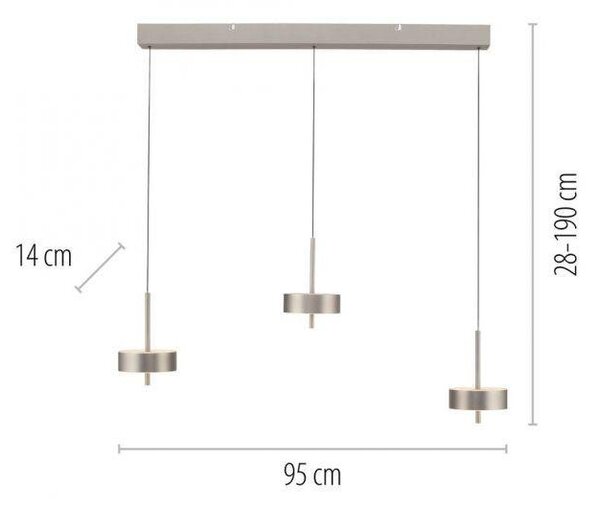 Paul Neuhaus Závěsné LED svítidlo Q-ROTATE, 30W, d. 95 cm, CCT 2700-5000K Barva: Hnědá