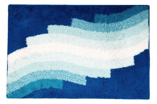 Ridder Koupelnové předložky Protiskluzová koupelnová předložka STREAK - modrá - 60 x 90 cm 7107303