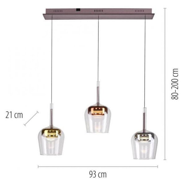 Paul Neuhaus Závěsné LED svítidlo Q-KON, 30W, d. 93 cm, 2700-5000K, Smart Home