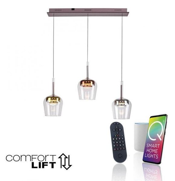 Paul Neuhaus Závěsné LED svítidlo Q-KON, 30W, d. 93 cm, 2700-5000K, Smart Home