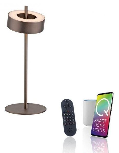 Paul Neuhaus Stolní LED lampa Q-ROTATE, 12W, v. 40 cm, ZigBee 2700-5000K Barva: Hnědá