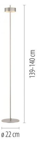 Paul Neuhaus Stojací LED lampa Q-ROTATE, 12W, v. 140 cm, Smart Home 2700-5000K Barva: Hnědá