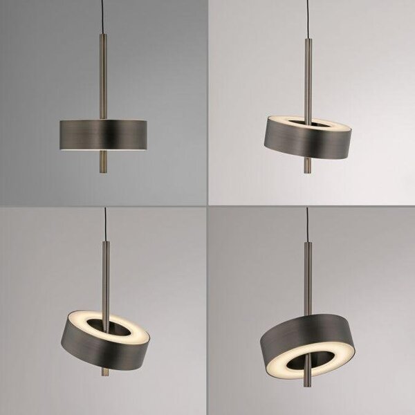 Paul Neuhaus Závěsné LED svítidlo Q-ROTATE, 48W, d. 95 cm, CCT 2700-5000K Barva: Hnědá