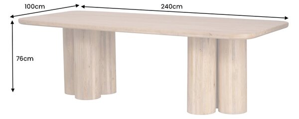 Jídelní stůl ART DECO 240 CM masiv mango Nábytek | Jídelní prostory | Jídelní stoly | 180 cm a více