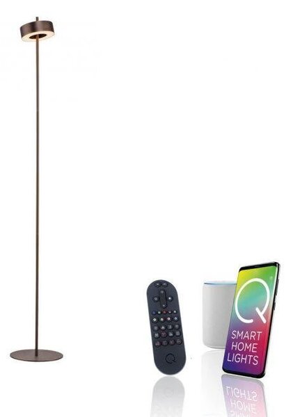 Paul Neuhaus Stojací LED lampa Q-ROTATE, 12W, v. 140 cm, Smart Home 2700-5000K Barva: Hnědá
