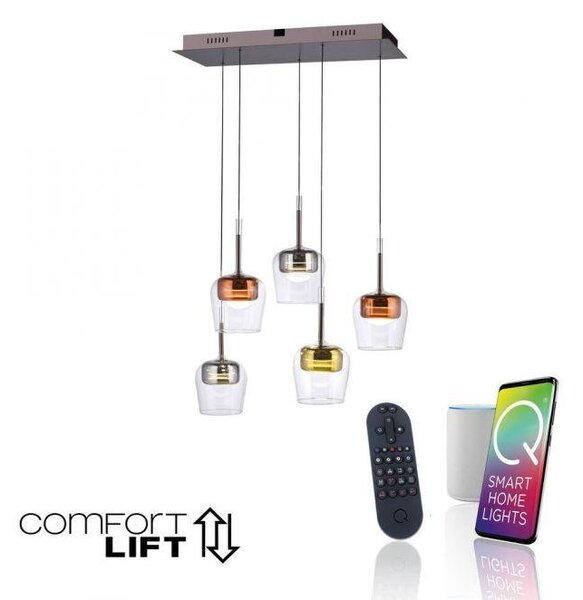 Paul Neuhaus Závěsné LED svítidlo Q-KON, 34W, ø 65 cm, 2700-5000K, Smart Home