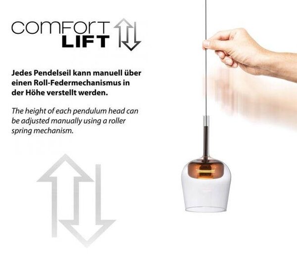 Paul Neuhaus Závěsné LED svítidlo Q-KON, 11W, ø 21 cm, 2700-5000K, Smart Home Barva: Stříbrná