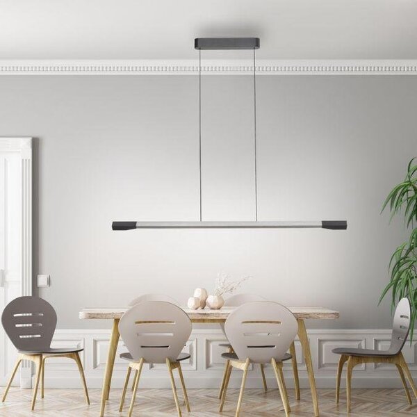 Paul Neuhaus Závěsné LED svítidlo HOOP, 27W, d. 128,8 cm, 3000K stmívatelné SimplyDim a nastavitelnou výškou