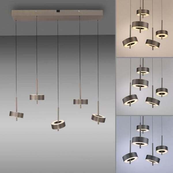 Paul Neuhaus Závěsné LED svítidlo Q-ROTATE, 48W, d. 95 cm, CCT 2700-5000K Barva: Hnědá