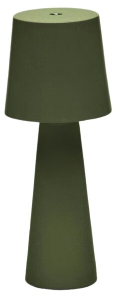Zelená kovová zahradní stolní LED lampa Kave Home Arenys S
