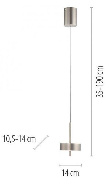 Paul Neuhaus Závěsné LED svítidlo Q-ROTATE, 12W, ø 14 cm, CCT 2700-5000K Barva: Hliník