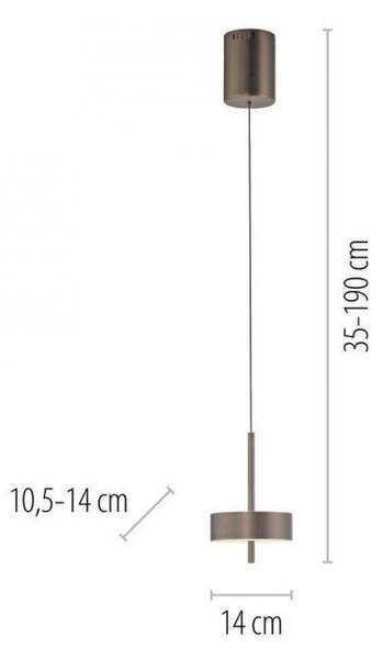 Paul Neuhaus Závěsné LED svítidlo Q-ROTATE, 12W, ø 14 cm, CCT 2700-5000K Barva: Hliník