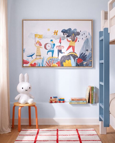 Plátno BIBBIENA 63 x 99 cm Dětský motiv Vícebarevná