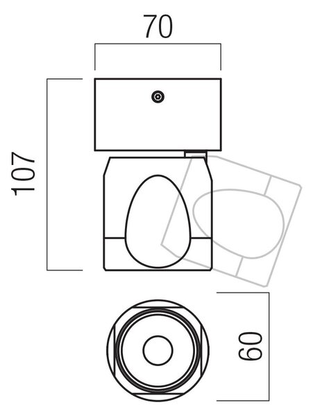 Redo Stropní/nástěnné LED svítidlo CRISP, 8W, v. 107 mm, CCT 2700-3000K Barva: Bílá