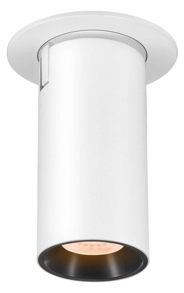 LA 1006936 NUMINOS® PROJECTOR S stropní zápustné svítidlo, 2700 K, 55°, válcové, bílé/černé - BIG WHITE (SLV)