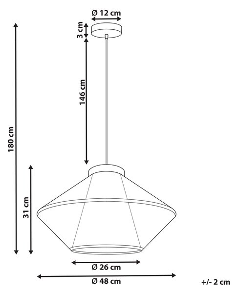 Závěsná lampa PALMETTO Bavlna Béžová