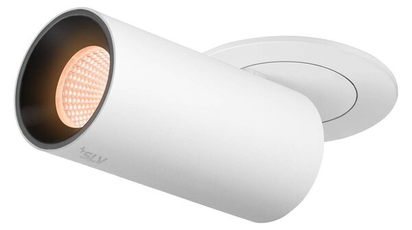 LA 1006936 NUMINOS® PROJECTOR S stropní zápustné svítidlo, 2700 K, 55°, válcové, bílé/černé - BIG WHITE (SLV)