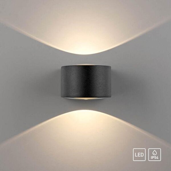 PN 9460-13 CARLA LED venkovní nástěnné svítidlo antracit IP54 3000K - PAUL NEUHAUS